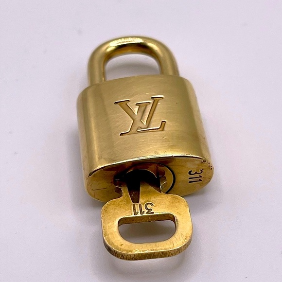 100% Authentic and pre loved Louis Vuitton - Gold Lock and Key set #311 - Picture 2 of 6